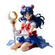 Blue Hair Sailor Guardian Kneeling Figure